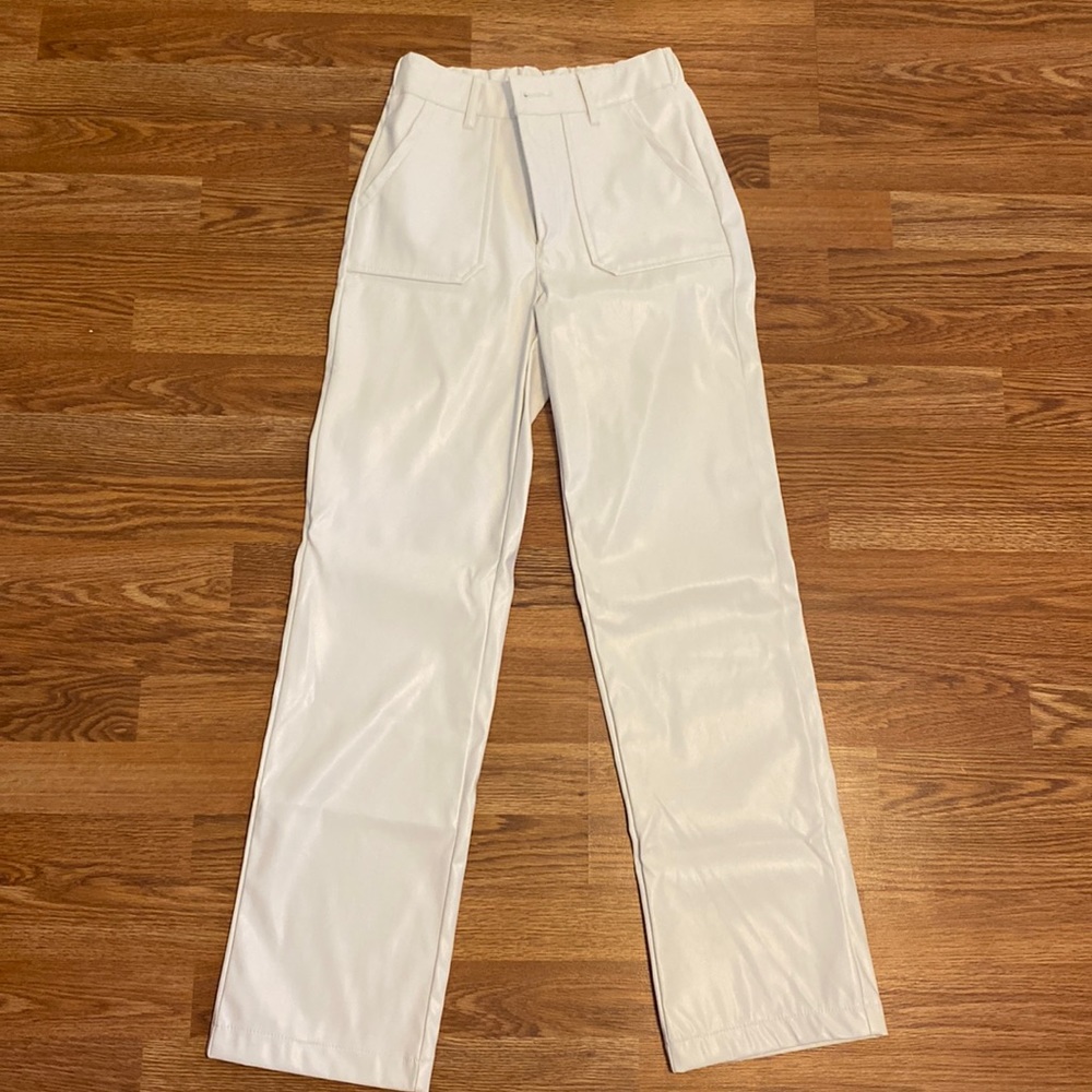 White Leather Pants